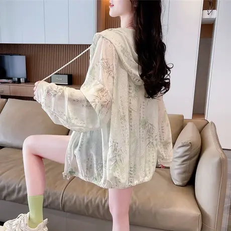 小个子轻薄防晒衣女夏季韩版宽松大码女装冰丝薄款透气开衫外套潮商品大图