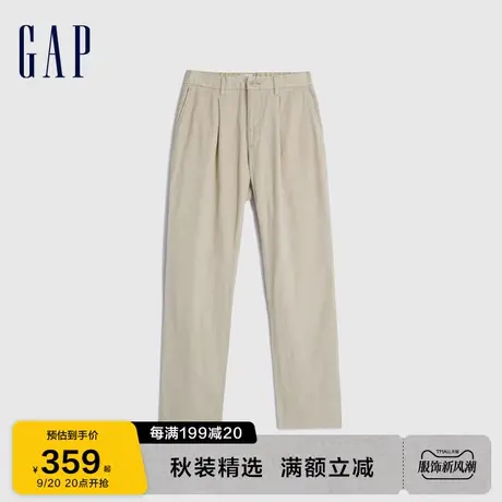 【双11预售】Gap男装秋冬2023新款宽松灯芯绒直筒裤休闲裤745026图片