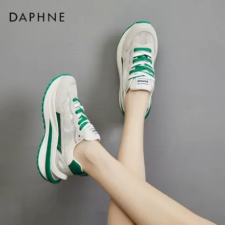 Daphne/达芙妮夏阿甘鞋女夏季新款复古轻便运动鞋厚底透气老爹鞋图片