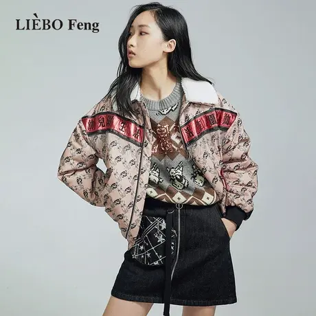 裂帛LIEBOFeng小众设计感2023复古刺绣上衣别致流苏短款棉服外套图片