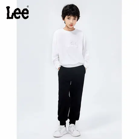 Lee童装压花logo套头卫衣男童2025年秋季新款休闲圆领宽松上衣商品大图