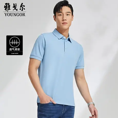 雅戈尔奥莱 男装商务休闲短袖T恤POLO衫男商品大图