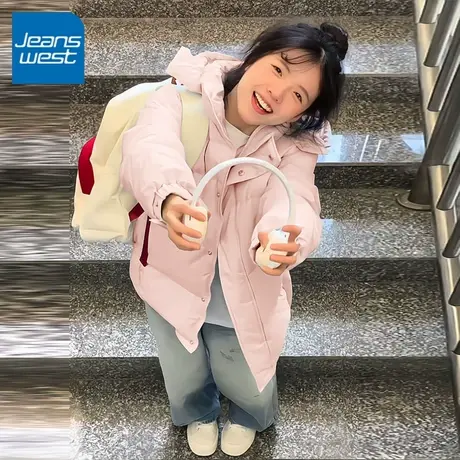 KV真维斯羽绒服短款冬季2025年新款宽松休闲百搭加厚面包服上衣女商品大图