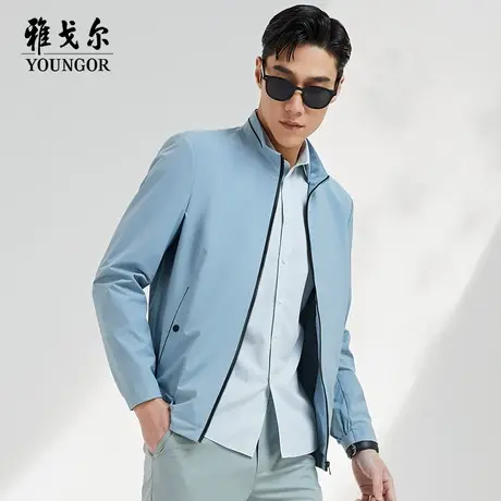 雅戈尔奥莱 男装秋季款单茄克商务休闲茄克衫轻薄透气男装商品大图