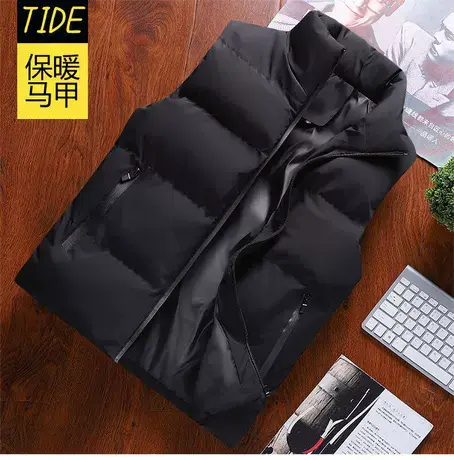 羽绒棉马甲男背心2023新款秋冬外穿保暖立领坎肩大码休闲马夹外套商品大图