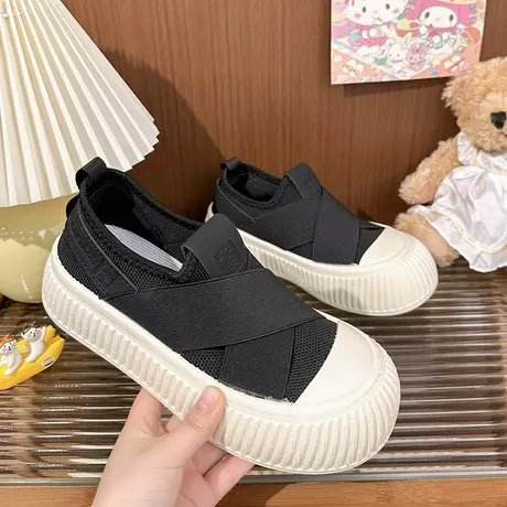 运动鞋女2023春季新款休闲德训网面透气女鞋厚底今年流行小白鞋子图片