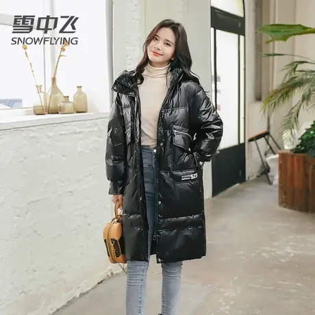 雪中飞羽绒服女款2023新款冬季中长款加厚时尚面包服显瘦百搭外套图片