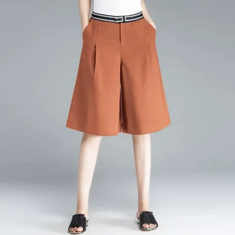 六分裤五分裤女夏薄款2023新款夏季高腰短裤a字休闲阔腿裙裤中裤商品大图