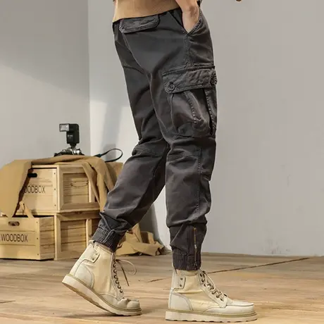 束脚裤男士宽松哈伦裤子男2022新款潮牌工装裤男休闲束脚宽松裤男商品大图