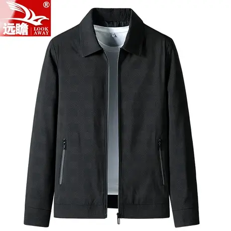 男士外套春秋季翻领宽松青年上衣2023新款潮牌百搭中年休闲夹克男商品大图