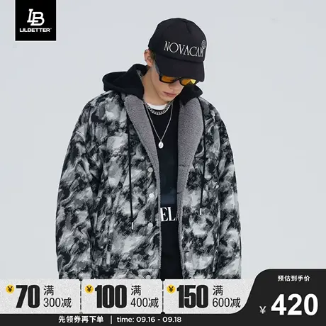 Lilbetter牛仔棉衣男保暖棉服加厚国潮夹克vitage男装冬季外套LB商品大图