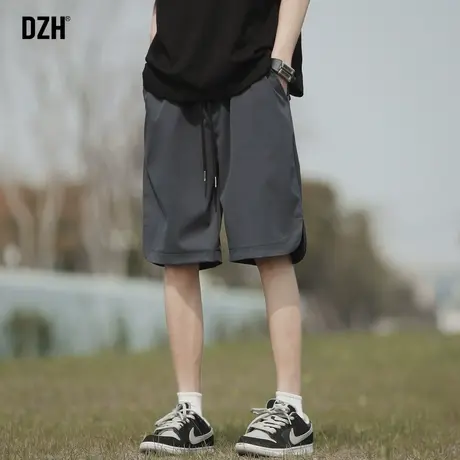 男士速干短裤男款夏季休闲宽松半截裤男薄款冰丝裤马裤六分裤中裤商品大图