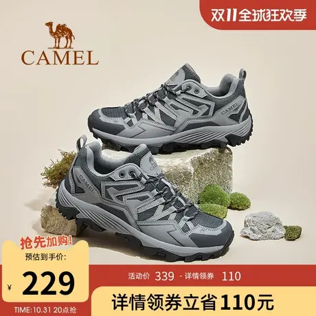 骆驼女鞋秋冬2023新款网鞋男透气薄款运动休闲鞋情侣款网面登山鞋商品大图
