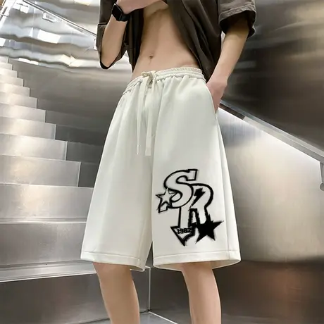 短裤男夏季冰感薄款外穿男款宽松篮球裤子五分休闲运动裤衩男士裤商品大图