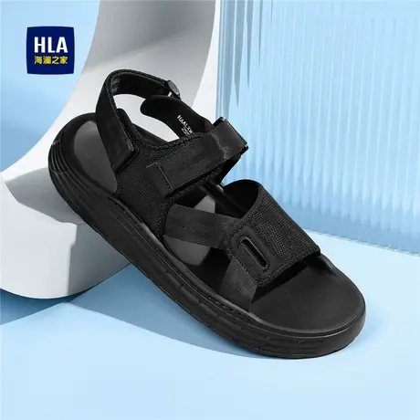 HLA/海澜之家男鞋新款夏季时尚舒适休闲透气运动凉鞋厚底沙滩鞋商品大图
