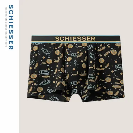 SCHIESSER舒雅Fresh系列男士棉质印花柔软亲肤透气平角内裤商品大图