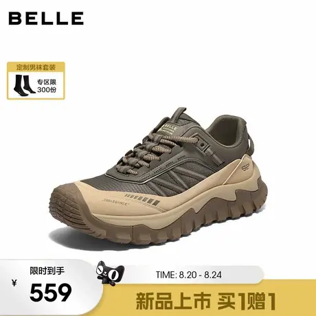 百丽厚底增高休闲运动鞋男2025新款冬季户外徒步鞋登山鞋8XK01DM5商品大图