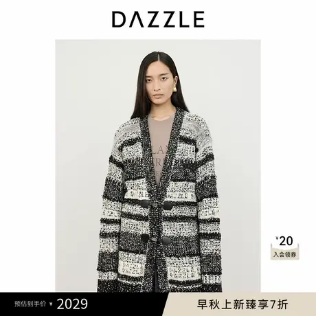 DAZZLE地素奥莱 毛针织衫冬季针织提花开衫图片