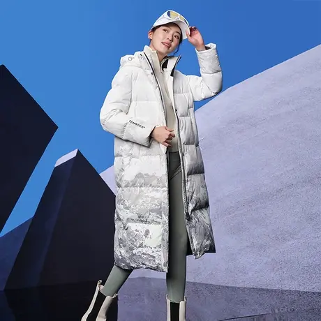 坦博尔官方奥莱冬季羽绒服女长款连帽保暖时尚保暖潮流户外外套图片