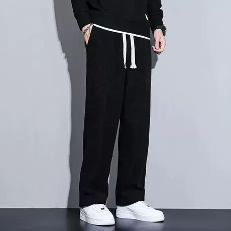 新品灯芯绒裤子加绒加厚雪尼尔长裤宽松休闲直筒男裤大码潮牌秋冬图片