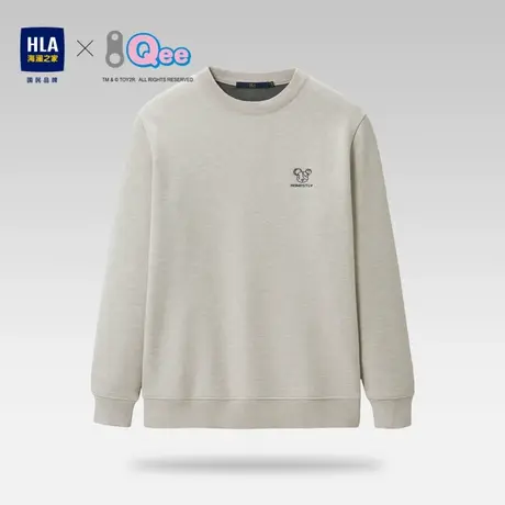 【加绒】HLA/海澜之家2023Qee联名针织衫刺绣加厚加绒套头衫男商品大图