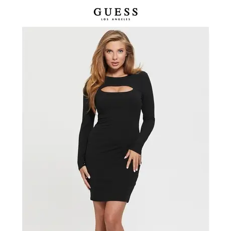 【38上新季】GUESS  女士气质修身性感镂空针织连衣裙图片