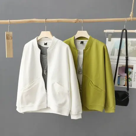 宽松外套卫衣少女秋装2024年新款学生短款棒球服休闲上衣开衫夹克图片