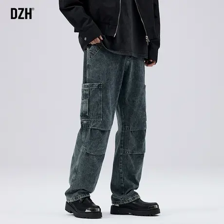 男生工装牛仔裤男直筒宽松秋季裤子2024新款休闲长裤百搭男裤潮牌商品大图