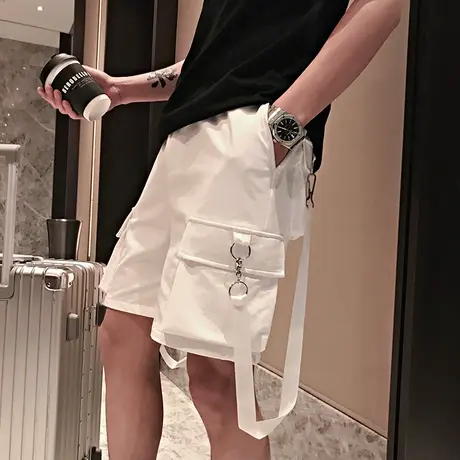 短裤男夏季外穿ins工装休闲中裤宽松潮牌裤子潮流百搭个性五分裤商品大图