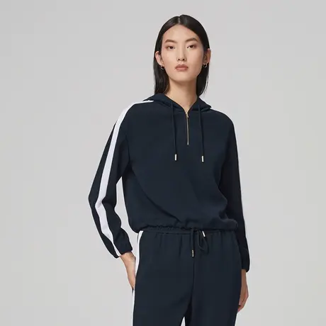 LANCY/悦朗姿春季新款连帽休闲运动服套装时尚卫衣女显瘦图片