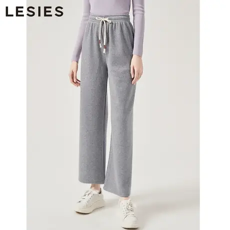 蓝色倾情 冬女装新款 三色入阔腿百搭加绒拖地松紧腰均码长裤商品大图