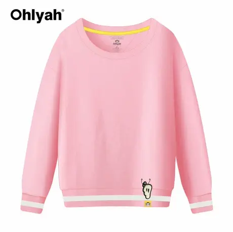 Ohlyah女卫衣2023秋新款宽松韩版女装潮ins粉色休闲运动上衣学生商品大图