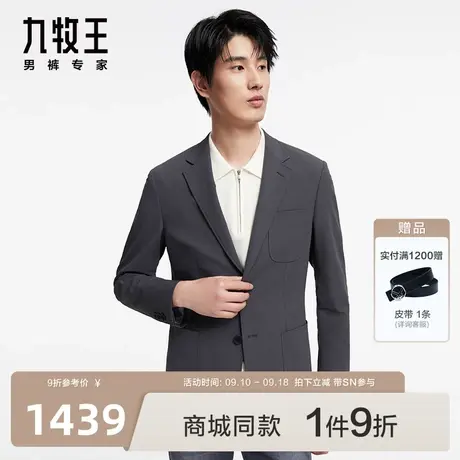 [商场同款]九牧王男装HX7C40311西装23秋弹力轻便舒适单西外套SN图片