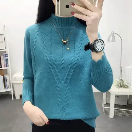 毛衣新款2022爆款加厚宽松外穿打底衫女慵懒风短款长袖百搭上衣潮商品大图