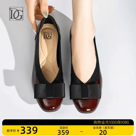 真皮浅口低跟单鞋女粗跟2023春季新款百搭舒适软皮妈妈鞋子皮鞋商品大图