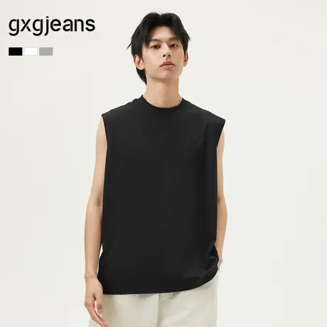 gxg.jeans男装 多色个性刺绣宽松圆领无袖背心男 25年夏新品图片