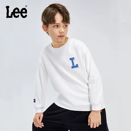 Lee童装字母印花套头卫衣男童2025年秋季新款休闲圆领宽松上衣商品大图