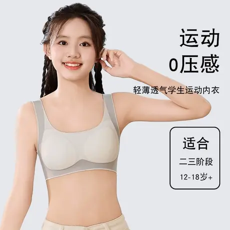 都市丽人少女内衣文胸初高中二三阶段青春期发育无痕运动防震背心商品大图