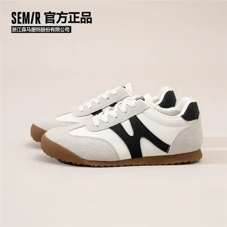 Semir官方正品德训鞋女鞋春秋季新款小众复古厚底休闲运动板鞋女商品大图