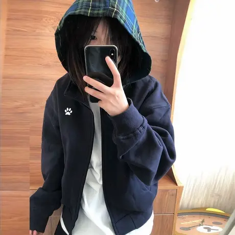 ins超火开衫长袖卫衣女春秋季2025新款宽松薄款韩版学生上衣外套图片