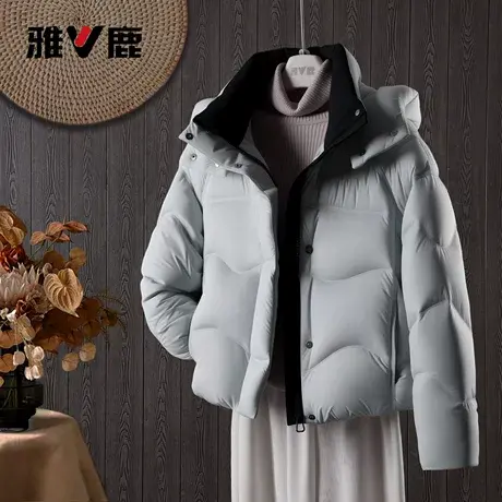 2025雅鹿正品新款时尚休闲女装羽绒服短款百搭保暖外套鸭绒超保暖图片