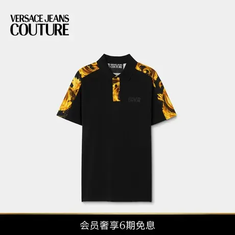 【新品】VERSACE JEANS COUTURE 男士印花珠地棉Polo衫商品大图
