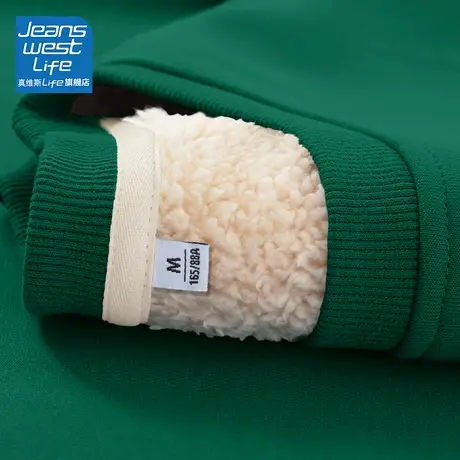 真维斯LIFE加绒卫衣女2023新款爆款羊羔绒外套韩系慵懒风厚秋冬女图片