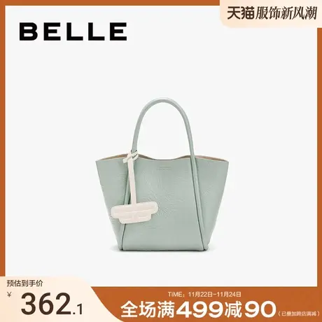 百丽包包女2024秋新款泡泡皮质感休闲单肩斜挎手提托特包X9148CX3图片