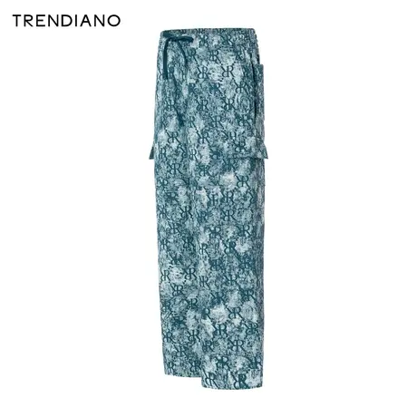 TRENDIANO字母提花宽松休闲裤2024年春季新款时尚百搭长裤男生商品大图