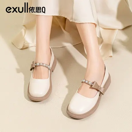 依思q乐福鞋女2024新款女鞋春季鞋子女小香风玛丽珍女鞋公主单鞋商品大图