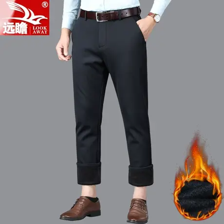中年男士休闲裤秋冬季加绒加厚款中老年人男裤商务西装裤爸爸裤子商品大图