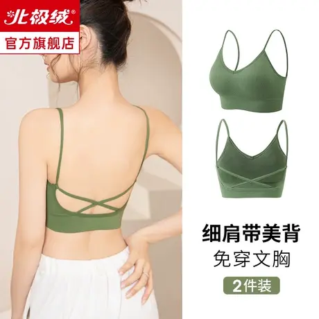 美背内衣女抹胸防走光裹胸内搭吊带无痕背心运动一体式薄款文胸罩商品大图
