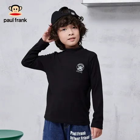 大嘴猴童装男童长袖T恤2023秋冬新品女童中大童半高领打底衫上衣商品大图