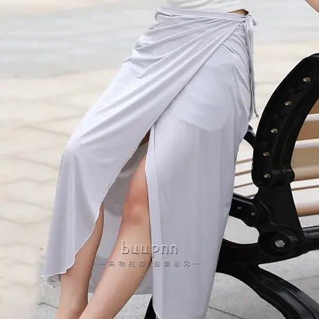 一片式防晒裙女夏季易穿脱便携轻薄凉感系带防晒半身裙围裙长款商品大图